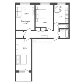 Квартира 61,3 м², 3-комнатная - изображение 2