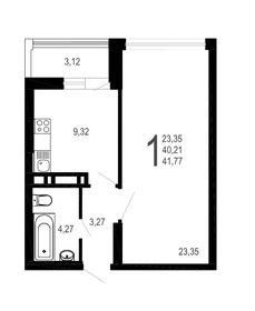Квартира 41,8 м², 1-комнатная - изображение 1