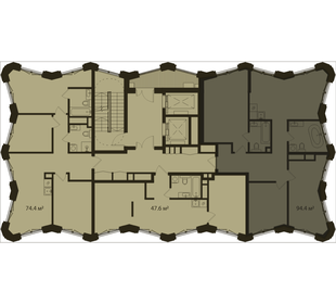 Квартира 94,4 м², 3-комнатная - изображение 2