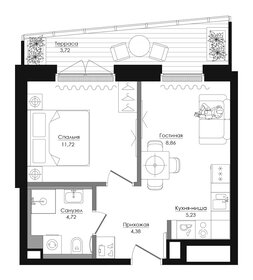 Квартира 39,9 м², 1-комнатная - изображение 2