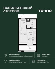 Квартира 25,1 м², студия - изображение 1