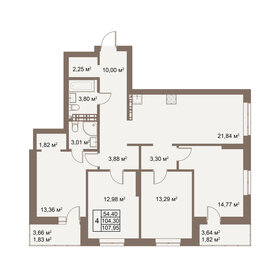 Квартира 108 м², 4-комнатная - изображение 1