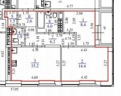 Квартира 54 м², 2-комнатная - изображение 1