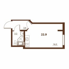 Квартира 29 м², студия - изображение 3