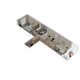 Квартира 48 м², 1-комнатная - изображение 3