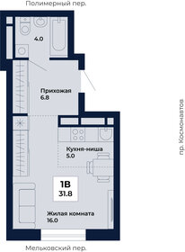 Квартира 31,8 м², студия - изображение 1