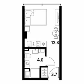 Квартира 20 м², студия - изображение 1