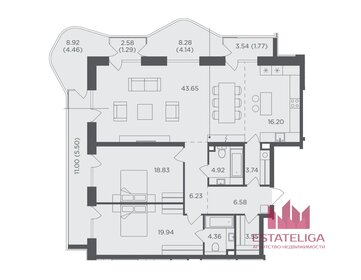 Квартира 146 м², 3-комнатная - изображение 1