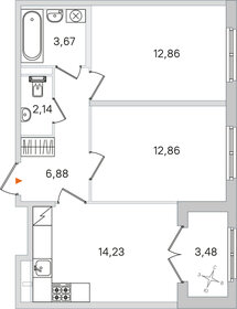 Квартира 54,4 м², 2-комнатная - изображение 1