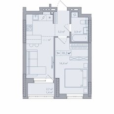 Квартира 39,5 м², 1-комнатная - изображение 2