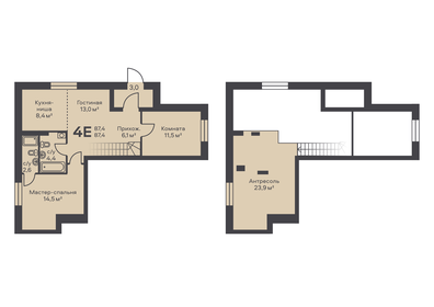 Квартира 87,4 м², 4-комнатная - изображение 1