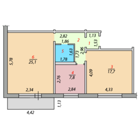 Квартира 60,2 м², 2-комнатная - изображение 2