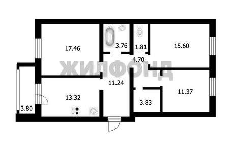 Квартира 83,3 м², 3-комнатная - изображение 1