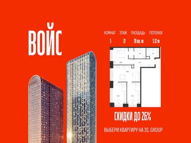 Квартира 70 м², 3-комнатная - изображение 1