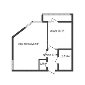 Квартира 38,1 м², 1-комнатная - изображение 1