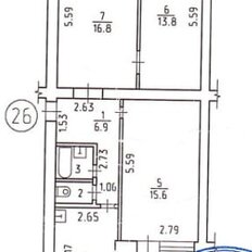 Квартира 62 м², 3-комнатная - изображение 3