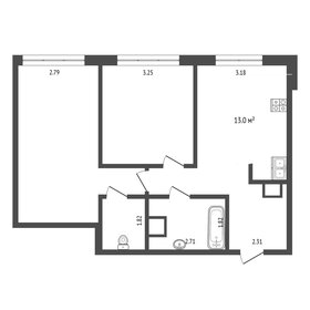 Квартира 56 м², 2-комнатная - изображение 1
