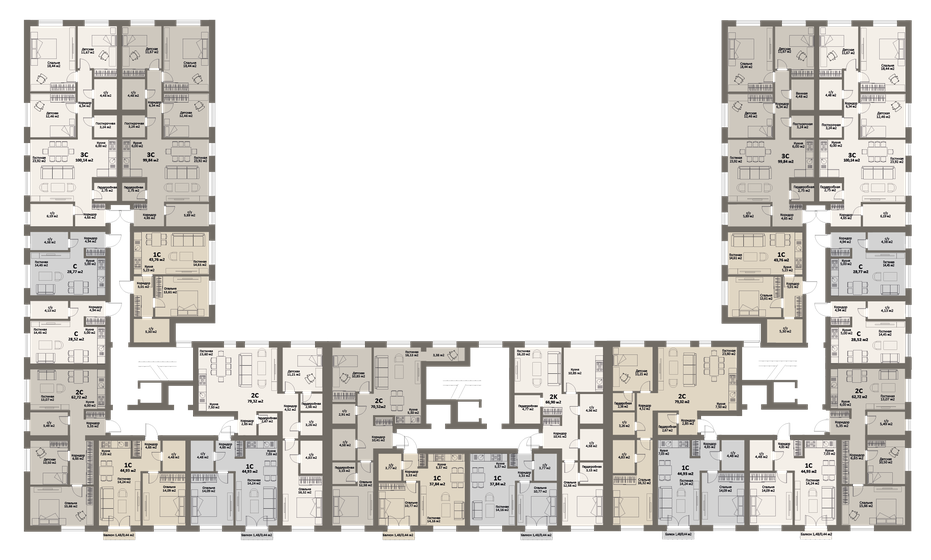 43,8 м², квартира-студия 6 126 400 ₽ - изображение 33