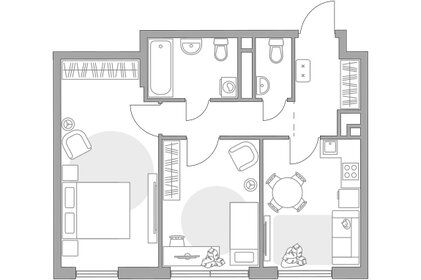 Квартира 51,6 м², 2-комнатная - изображение 1