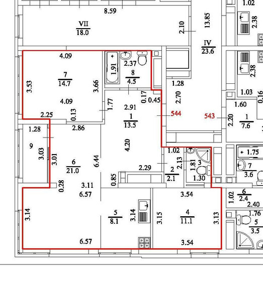 63,5 м², 2-комнатная квартира 9 300 000 ₽ - изображение 70