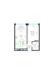 Квартира 42 м², 1-комнатная - изображение 1