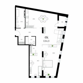 Квартира 134 м², 4-комнатная - изображение 1