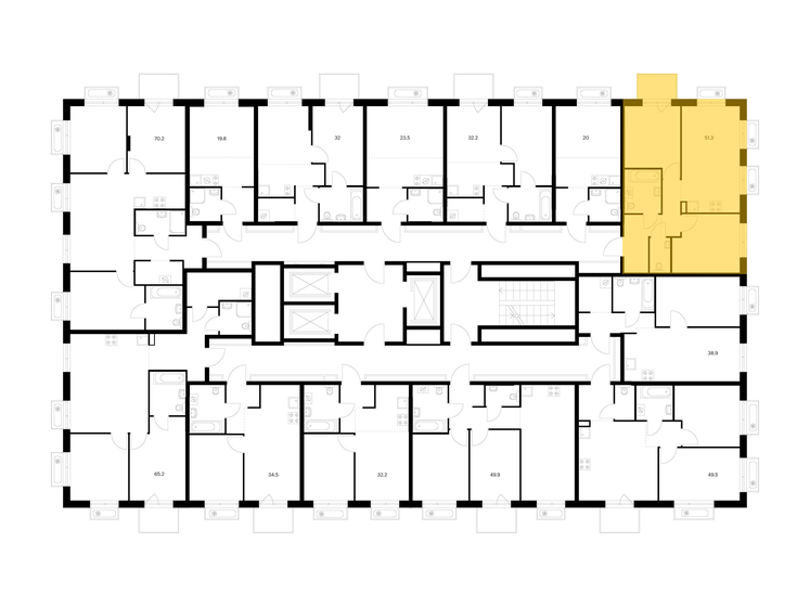 51,3 м², 2-комнатная квартира 9 023 670 ₽ - изображение 14