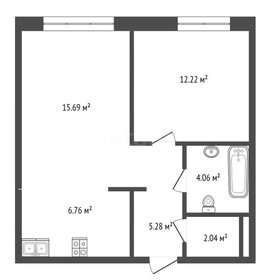 Квартира 46,1 м², 1-комнатная - изображение 1