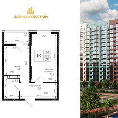 Квартира 37,1 м², 1-комнатная - изображение 5