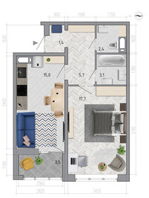 Квартира 47,1 м², 1-комнатная - изображение 1