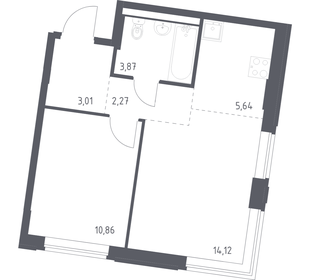 Квартира 39,8 м², 1-комнатная - изображение 1