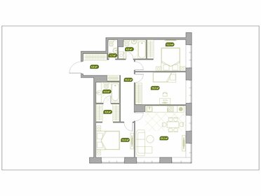 Квартира 92,2 м², 3-комнатная - изображение 1