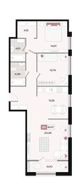 Квартира 92,4 м², 3-комнатная - изображение 1