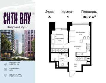 Квартира 38,7 м², 1-комнатная - изображение 1