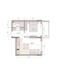 Квартира 35,7 м², студия - изображение 3