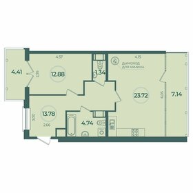 Квартира 59,9 м², 1-комнатная - изображение 1