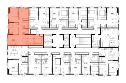 Квартира 83,8 м², 3-комнатная - изображение 2