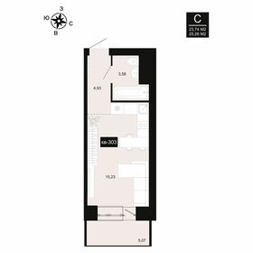 Квартира 25,3 м², 1-комнатная - изображение 1