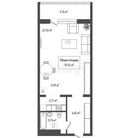 Квартира 39,4 м², 1-комнатная - изображение 1