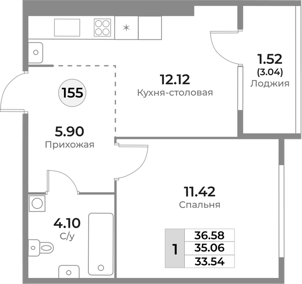 22,2 м², квартира-студия 5 668 650 ₽ - изображение 30