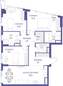 Квартира 99,2 м², 2-комнатная - изображение 2