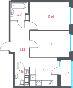 Квартира 47,5 м², 2-комнатная - изображение 1
