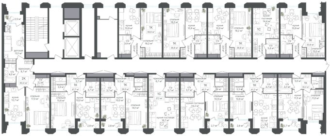 Квартира 33,6 м², 1-комнатные - изображение 2