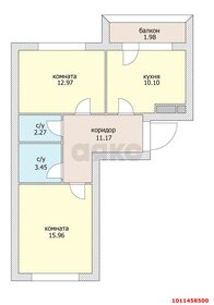 Квартира 55,9 м², 2-комнатная - изображение 1