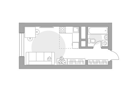 Квартира 21,4 м², студия - изображение 1