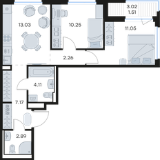 Квартира 52,3 м², 2-комнатная - изображение 3