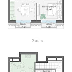 Квартира 72,3 м², 2-комнатная - изображение 2