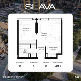 Квартира 43,1 м², 1-комнатная - изображение 1