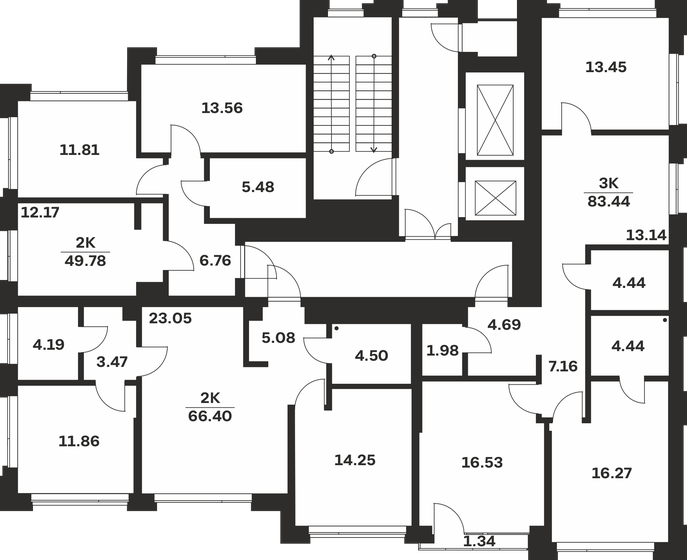 82,1 м², 2-комнатная квартира 15 845 300 ₽ - изображение 32