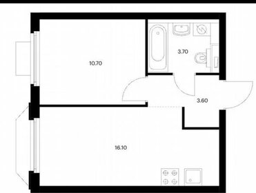Квартира 34 м², 1-комнатная - изображение 1